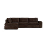 Blumen Bumper Sectional in Natural Latex - Leather Bumper Sectional Medley Palomar Molasses Bumper Left 112" 