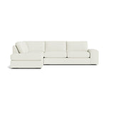 Blumen Bumper Sectional in Natural Latex - Leather Bumper Sectional Medley Tomo Cream Bumper Left 112" 