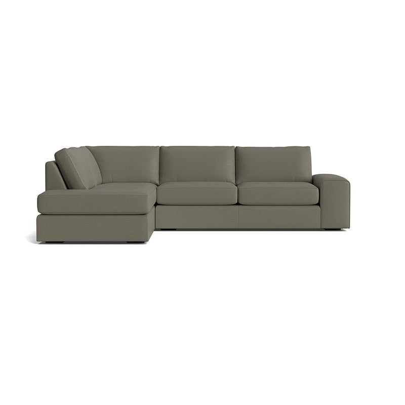 Blumen Bumper Sectional in Natural Latex - Leather Bumper Sectional Medley Tomo Granite Bumper Left 112" 