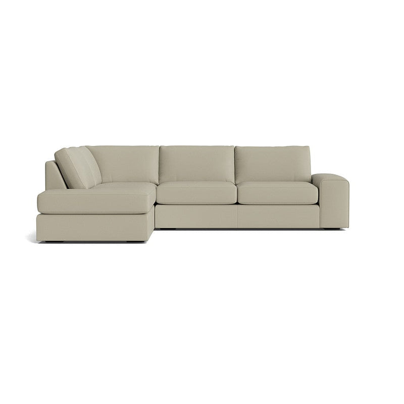 Blumen Bumper Sectional in Natural Latex - Leather Bumper Sectional Medley Tomo Smoke Bumper Left 112" 