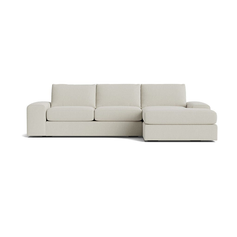 Blumen Chaise Sectional in Natural Latex - Cotton Chaise Sectional Medley Larkspur Hemp Chaise Left 114" Extra Deep