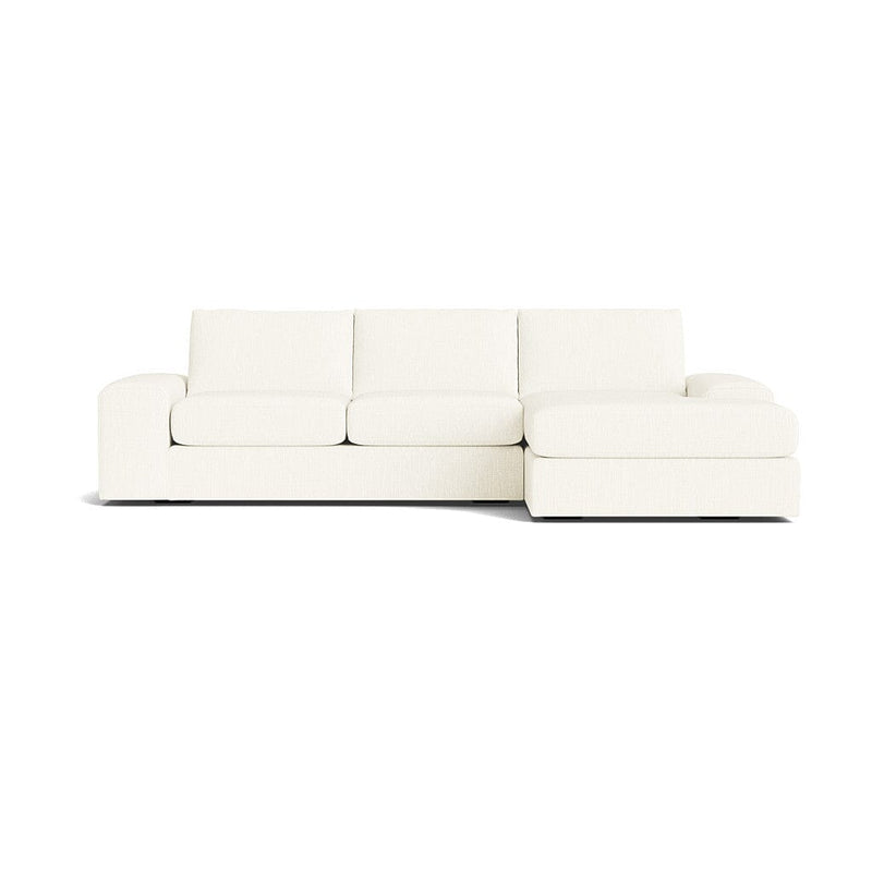 Blumen Chaise Sectional in Natural Latex - Cotton Chaise Sectional Medley Larkspur Pearl Chaise Left 114" Extra Deep