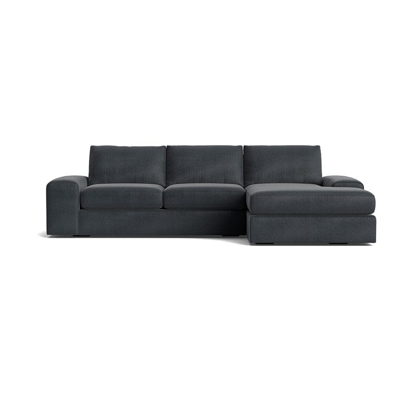 Blumen Chaise Sectional in Natural Latex - Cotton Chaise Sectional Medley Meadow Granite Chaise Left 114" Extra Deep