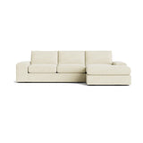 Blumen Chaise Sectional in Natural Latex - Cotton Chaise Sectional Medley Meadow Natural Chaise Left 114" Extra Deep