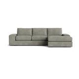 Blumen Chaise Sectional in Natural Latex - Leather Chaise Sectional Medley Bodie Smoke Chaise Left 114" Extra Deep