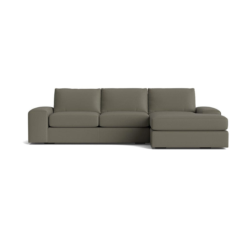 Blumen Chaise Sectional in Natural Latex - Leather Chaise Sectional Medley Tomo Granite Chaise Left 114" Extra Deep