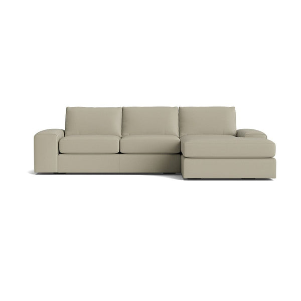 Blumen Chaise Sectional in Natural Latex - Leather Chaise Sectional Medley Tomo Smoke Chaise Left 114" Extra Deep