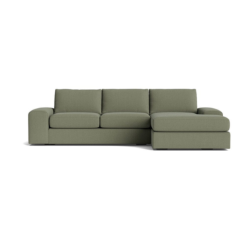 Blumen Chaise Sectional in Natural Latex - Linen Chaise Sectional Medley Juneberry Caribou Chaise Right 124" Extra Deep