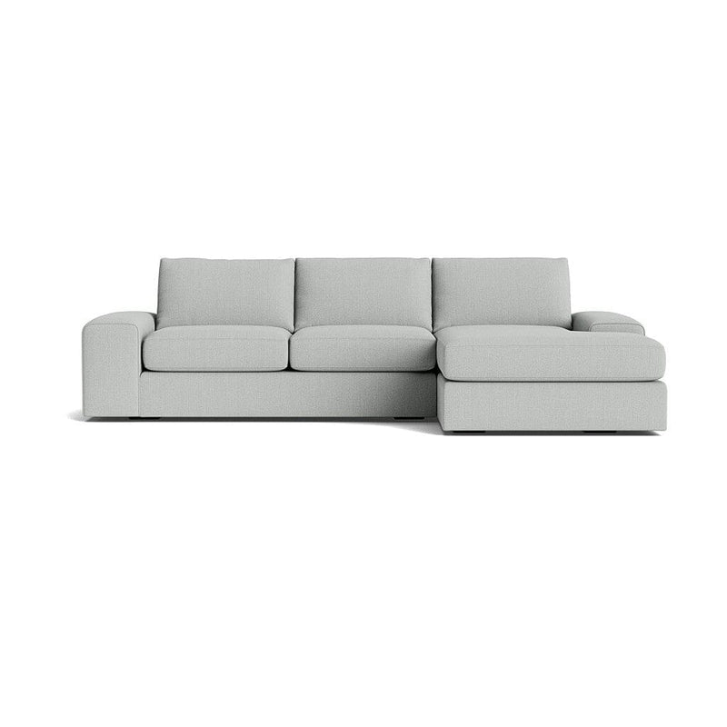 Blumen Chaise Sectional in Natural Latex - Linen Chaise Sectional Medley Juneberry Jicama Chaise Right 124" Extra Deep