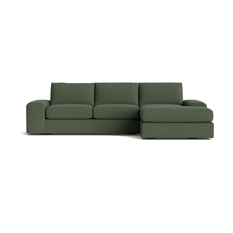 Blumen Chaise Sectional in Natural Latex - Linen Chaise Sectional Medley Juneberry Tarragon Chaise Right 124" Extra Deep