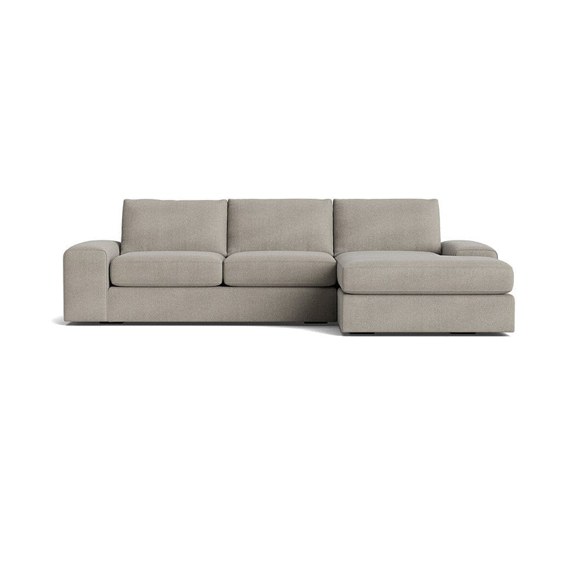 Blumen Chaise Sectional in Natural Latex - Linen Chaise Sectional Medley Stonecrop Flax Chaise Right 124" Extra Deep