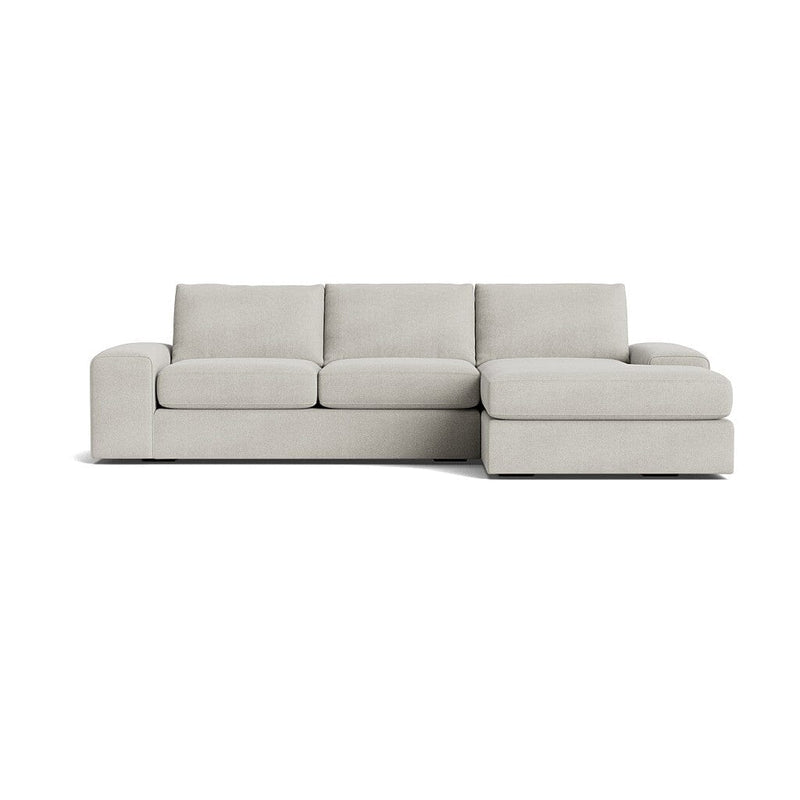 Blumen Chaise Sectional in Natural Latex - Linen Chaise Sectional Medley Stonecrop Natural Chaise Right 124" Extra Deep