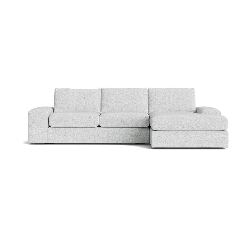 Blumen Chaise Sectional in Natural Latex - Recycled Polyester Chaise Sectional Medley Alpine Dove Chaise Left 114" Extra Deep