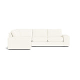 Blumen Corner Sectional in Natural Latex - Cotton Corner Sectional Medley Larkspur Pearl 82" x 112" 