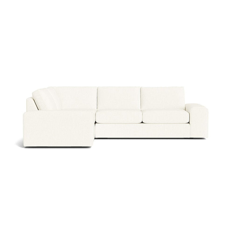 Blumen Corner Sectional in Natural Latex - Cotton Corner Sectional Medley Larkspur Pearl 82" x 112" 