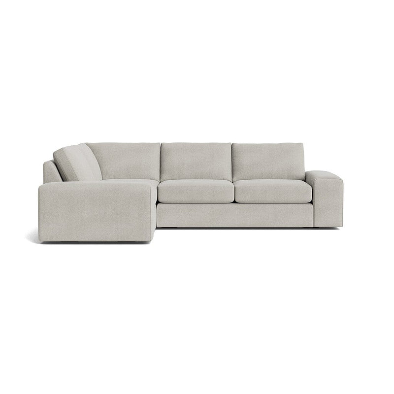 Blumen Corner Sectional in Natural Latex - Cotton Corner Sectional Medley Meadow Dove 82" x 112" 