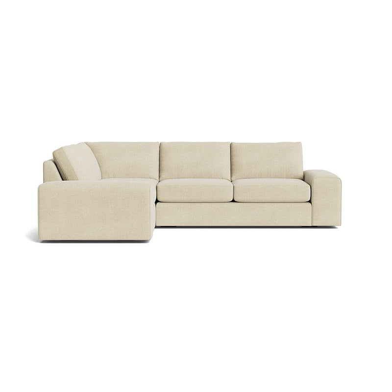 Blumen Corner Sectional in Natural Latex - Cotton Corner Sectional Medley Meadow Pebble 82" x 112" 