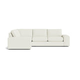 Blumen Corner Sectional in Natural Latex - Leather Corner Sectional Medley Tomo Cream 82" x 112" 