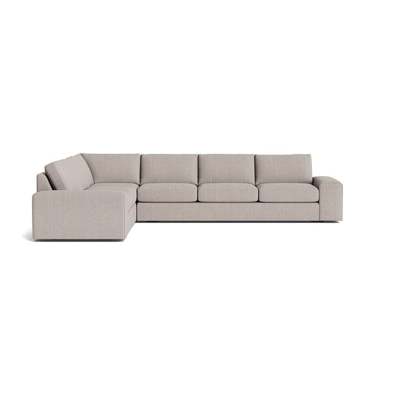 Blumen Corner Sectional in Natural Latex - Linen Corner Sectional Medley Juneberry Cobblestone 82" x 112" 