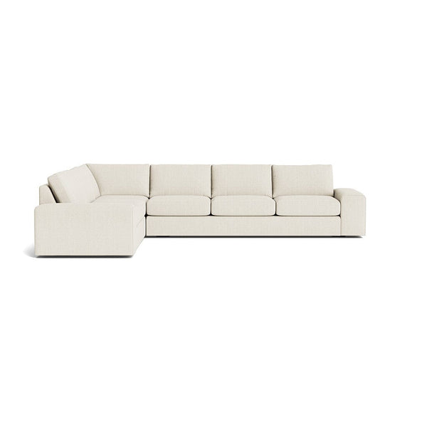 Blumen Corner Sectional in Natural Latex - Linen Corner Sectional Medley Juneberry Jasmine 82" x 112" 