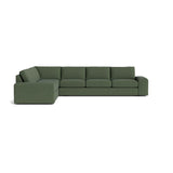 Blumen Corner Sectional in Natural Latex - Linen Corner Sectional Medley Juneberry Tarragon 82" x 112" 