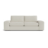 Blumen Sofa in Natural Latex - Cotton Sofa Medley Larkspur Hemp 84" Sofa 