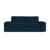 Blumen Sofa in Natural Latex - Cotton Sofa Medley Larkspur Indigo 84" Sofa 