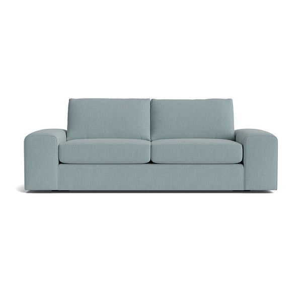 Blumen Sofa in Natural Latex - Cotton Sofa Medley Larkspur Steel 84" Sofa 