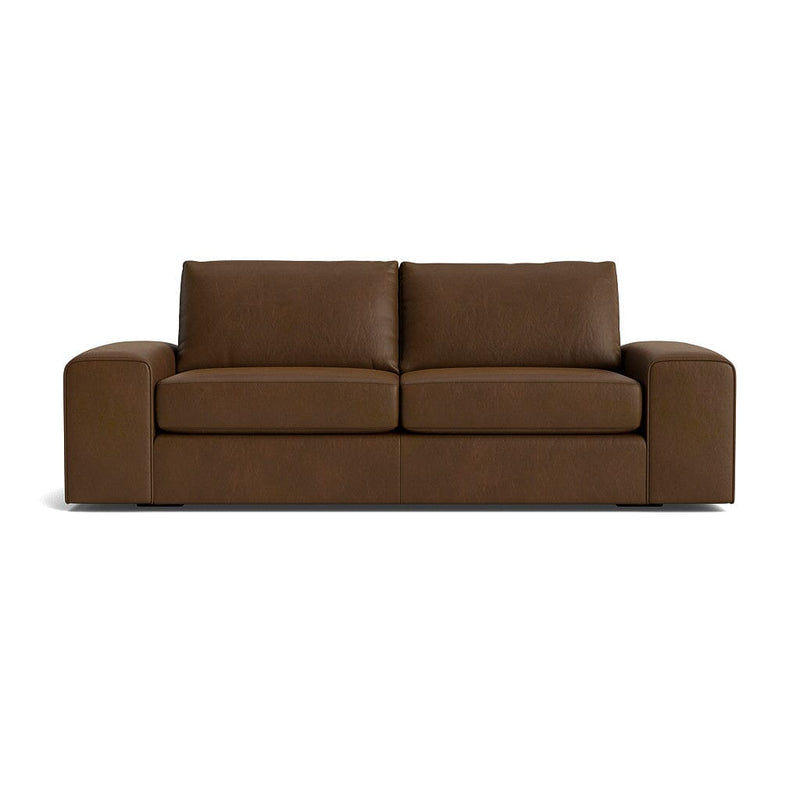 Blumen Sofa in Natural Latex - Leather Sofa Medley Bodie Chestnut 84" Sofa 