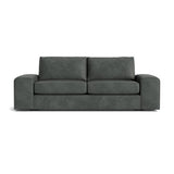 Blumen Sofa in Natural Latex - Leather Sofa Medley Bodie Pewter 84" Sofa 