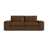 Blumen Sofa in Natural Latex - Leather Sofa Medley Bodie Smoke 84" Sofa 