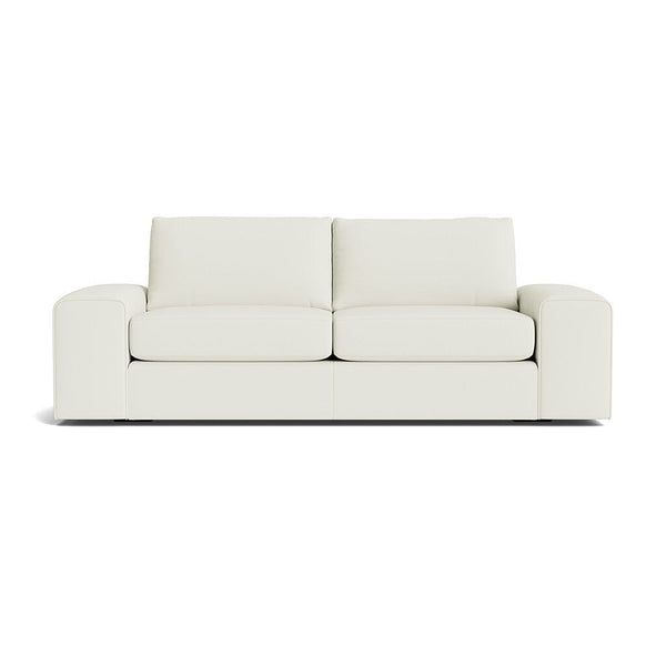 Blumen Sofa in Natural Latex - Leather Sofa Medley Tomo Cream 84" Sofa 