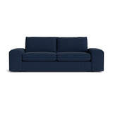 Blumen Sofa in Natural Latex - Linen Sofa Medley Juneberry Indigo 84" Sofa 