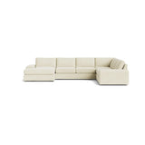 Blumen U Sectional in Natural Latex - Cotton U Sectional Medley Meadow Natural 112" x 142" Chaise Right 