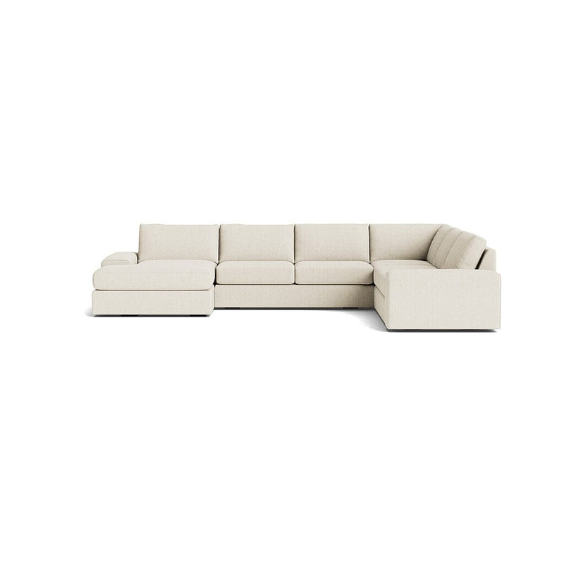 Blumen U Sectional in Natural Latex - Linen U Sectional Medley Juneberry Jasmine 112" x 172" Chaise Right 