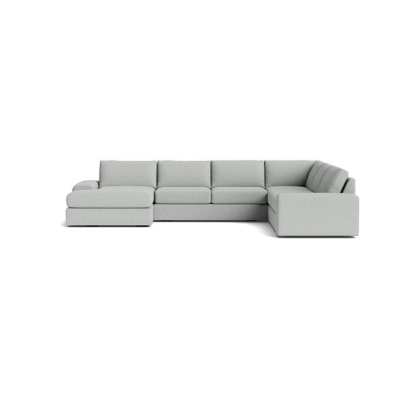 Blumen U Sectional in Natural Latex - Linen U Sectional Medley Juneberry Jicama 112" x 172" Chaise Right 