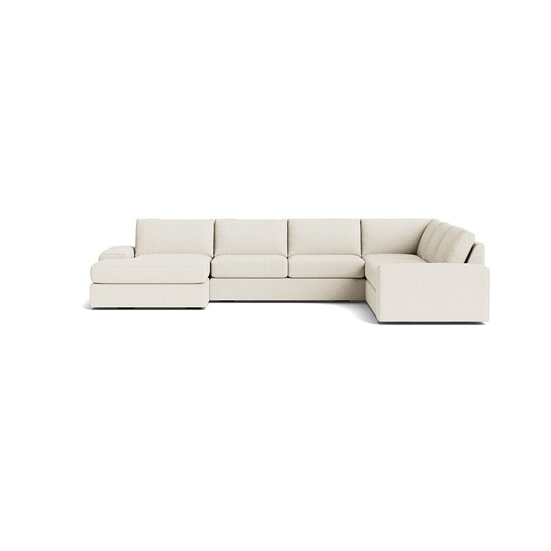 Blumen U Sectional in Natural Latex - Linen U Sectional Medley Juneberry Porridge 112" x 172" Chaise Right 