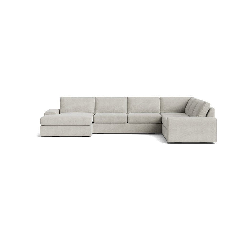 Blumen U Sectional in Natural Latex - Linen U Sectional Medley Stonecrop Natural 112" x 172" Chaise Right 