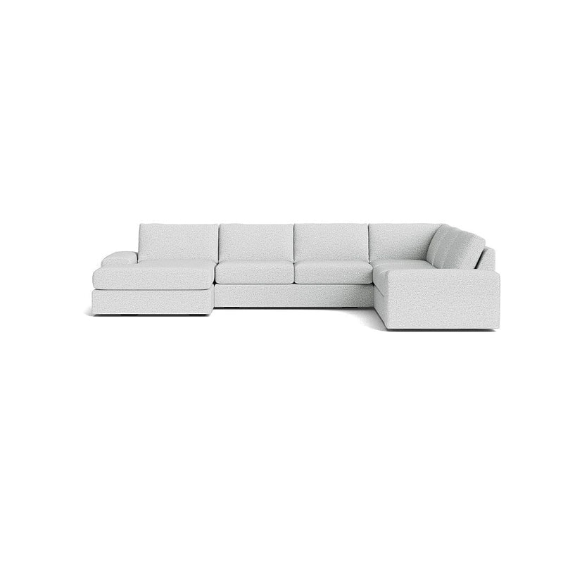 Blumen U Sectional in Natural Latex - Recycled Polyester U Sectional Medley Alpine Dove 112" x 172" Chaise Right 