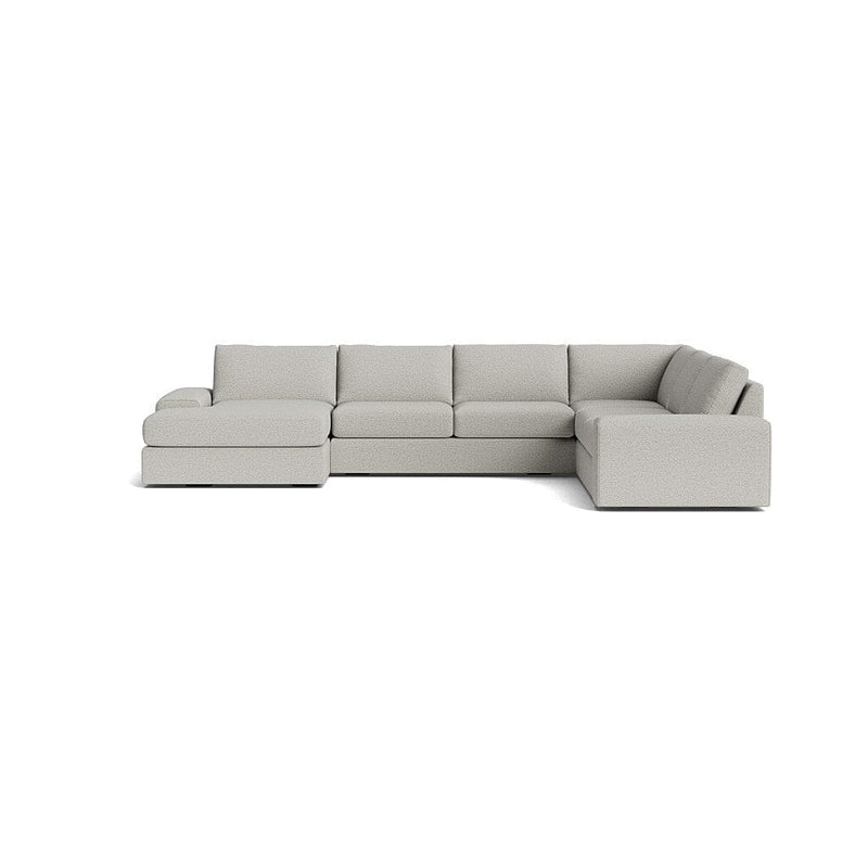 Blumen U Sectional in Natural Latex - Recycled Polyester U Sectional Medley Alpine Haze 112" x 172" Chaise Right 