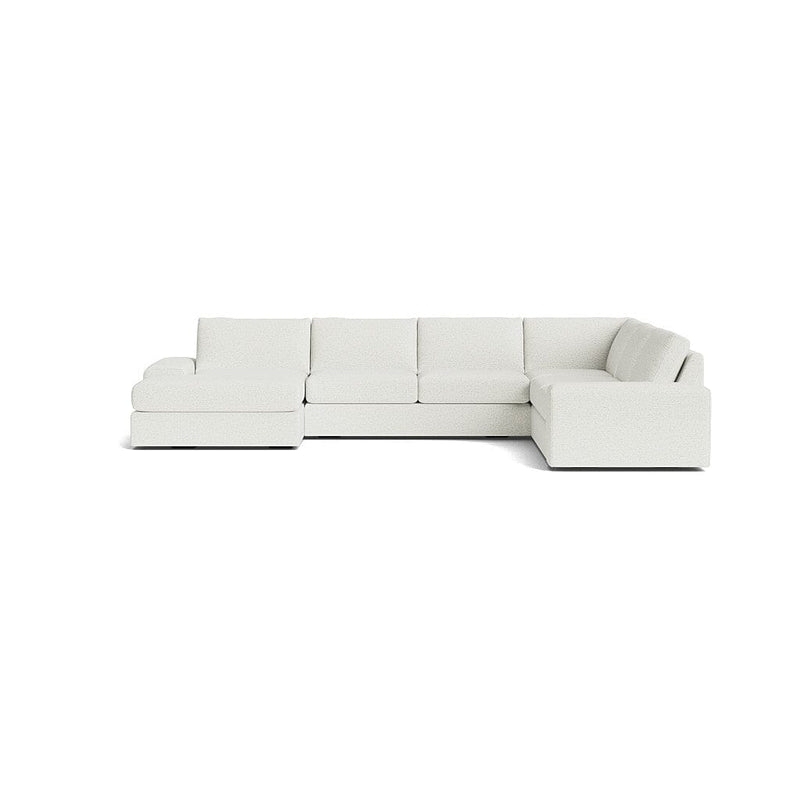 Blumen U Sectional in Natural Latex - Recycled Polyester U Sectional Medley Alpine Oyster 112" x 172" Chaise Right 