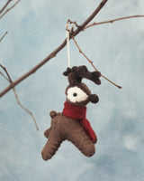 Brown Reindeer Felt Ornament Ornaments Creative Women 