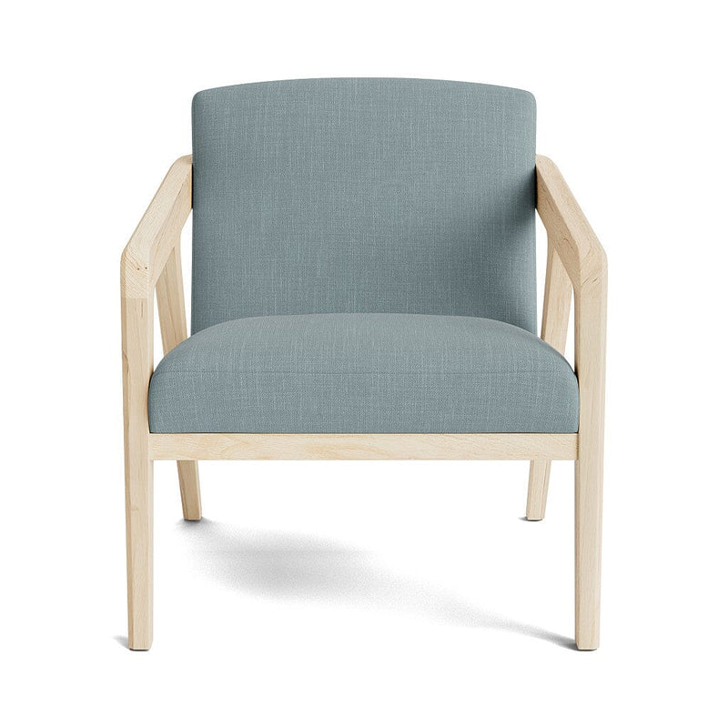 Burr Accent Chair in Natural Latex - Cotton Accent Chair Medley Maple Larkspur Steel 