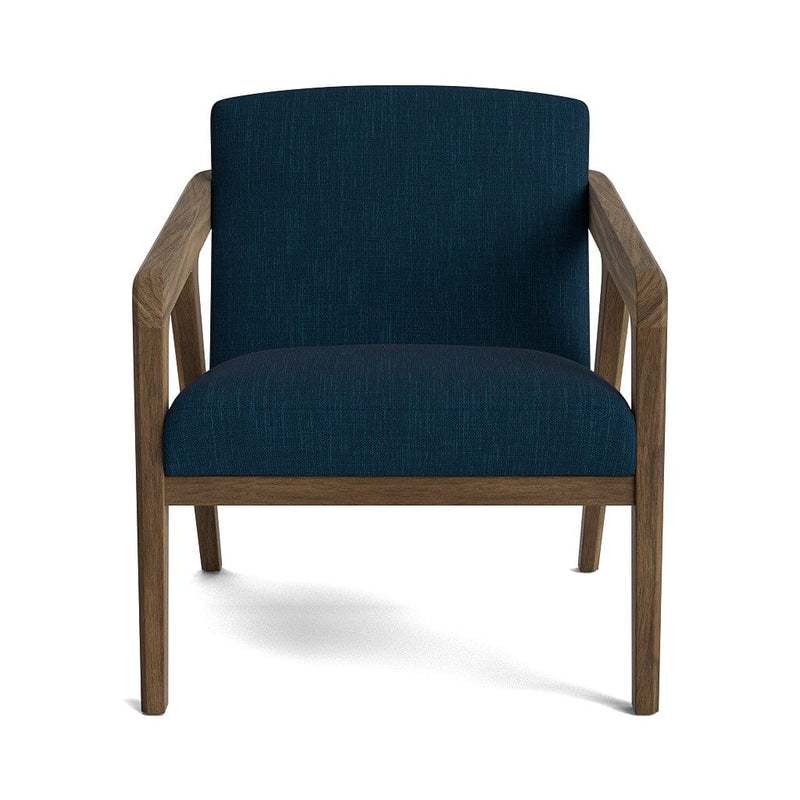 Burr Accent Chair in Natural Latex - Cotton Accent Chair Medley Walnut Larkspur Indigo 