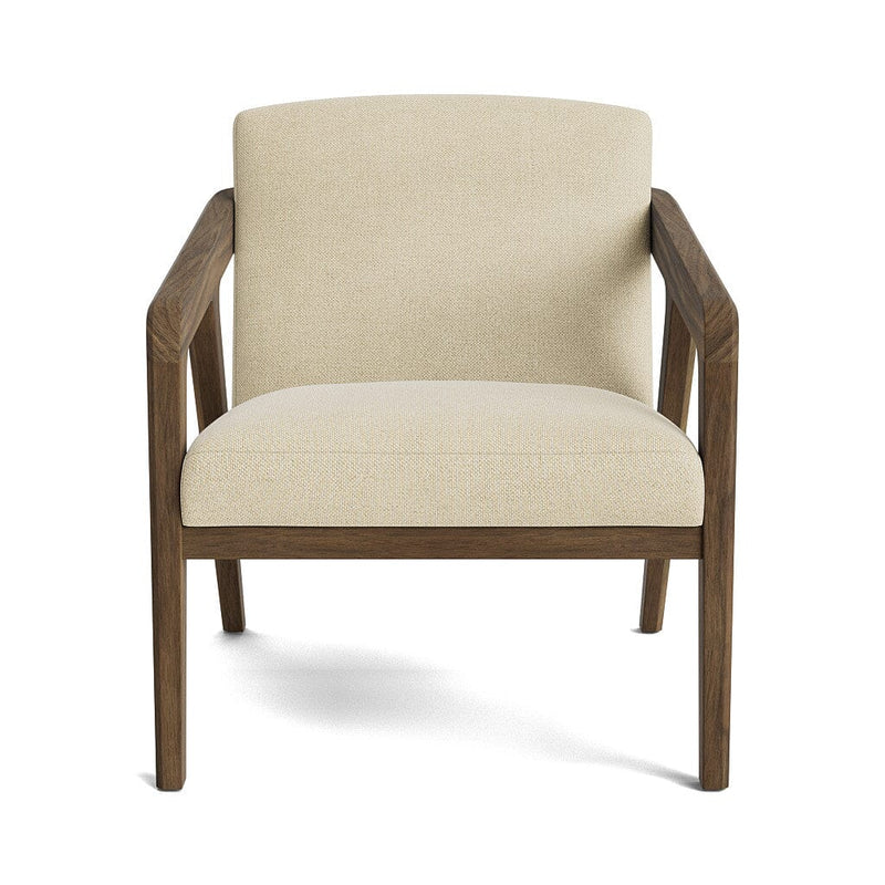 Burr Accent Chair in Natural Latex - Cotton Accent Chair Medley Walnut Meadow Pebble 