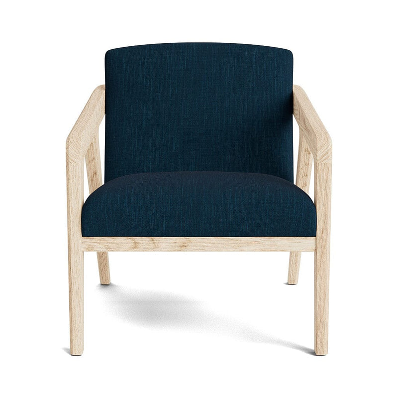 Burr Accent Chair in Natural Latex - Cotton Accent Chair Medley White Oak Larkspur Indigo 