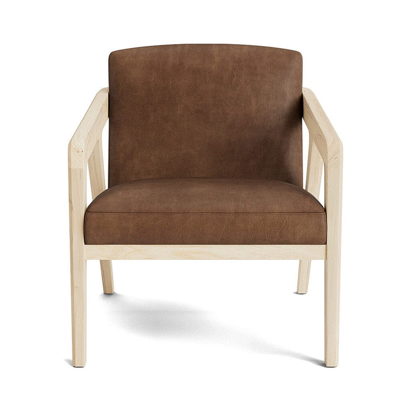 Burr Accent Chair in Natural Latex - Leather Accent Chair Medley Maple Palomar Saddle 