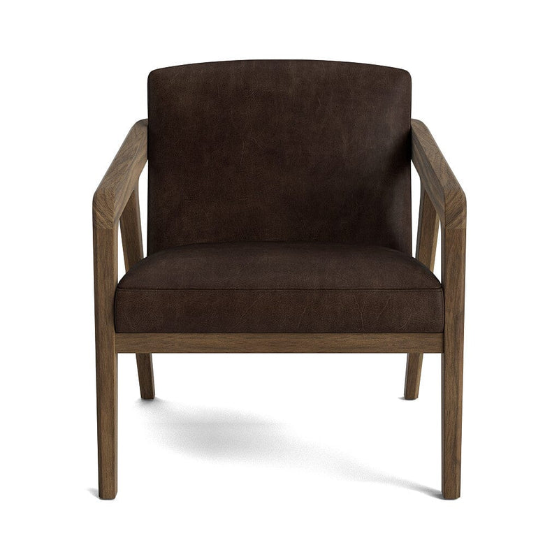 Burr Accent Chair in Natural Latex - Leather Accent Chair Medley Walnut Palomar Molasses 