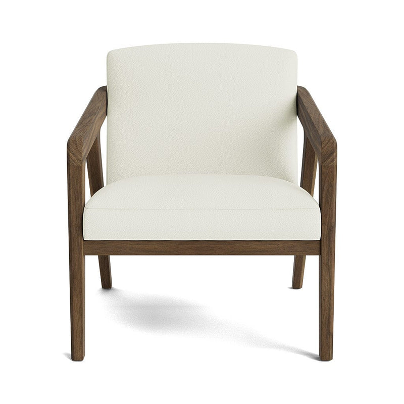 Burr Accent Chair in Natural Latex - Leather Accent Chair Medley Walnut Tomo Cream 