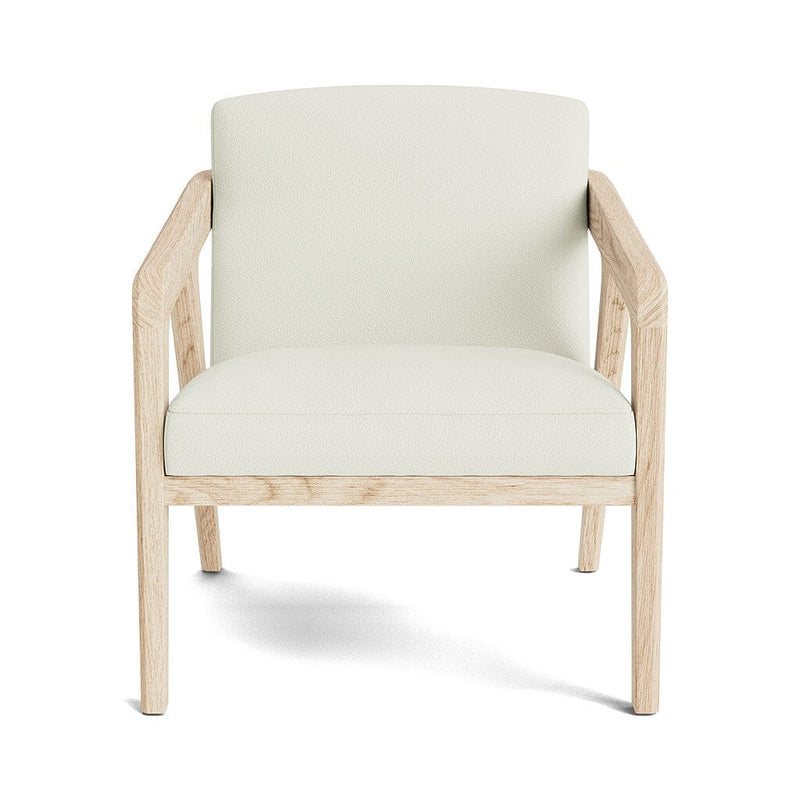 Burr Accent Chair in Natural Latex - Leather Accent Chair Medley White Oak Tomo Cream 